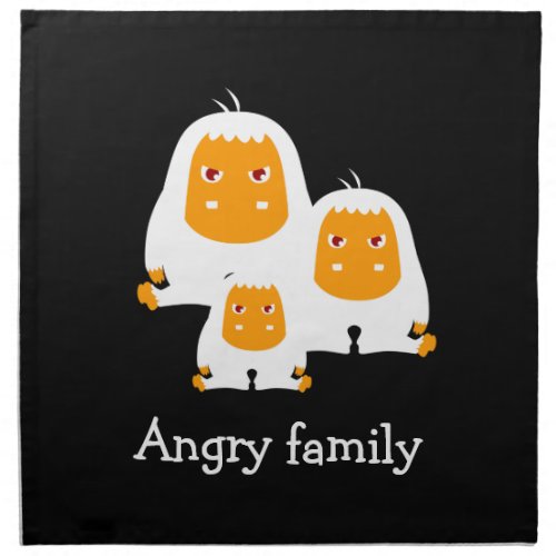 Angry family Monkeys design T_Shirt Bath Mat Cloth Napkin