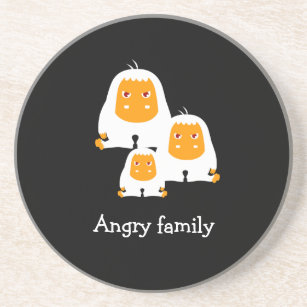 Angry family Monkeys design T-Shirt Bath Mat Coaster