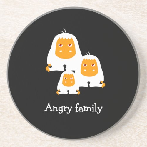 Angry family Monkeys design T_Shirt Bath Mat Coaster