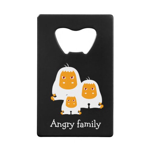 Angry family Monkeys design T_Shirt Bath Mat Credit Card Bottle Opener