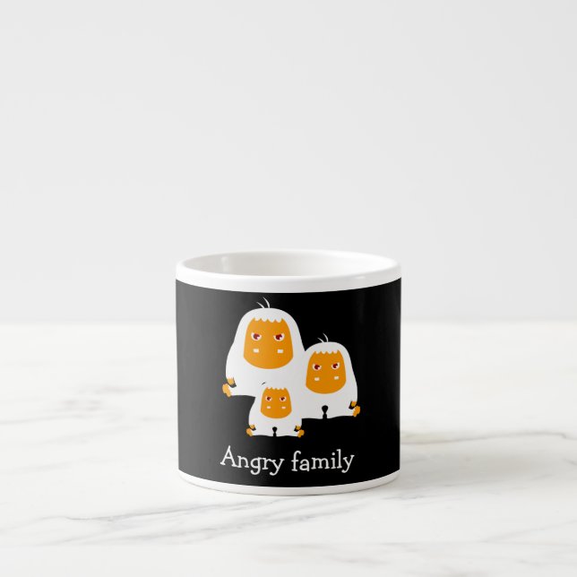 Angry family Monkeys design T-Shirt Bath Mat Espresso Cup (Front)