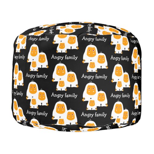 Angry family Monkeys design T_Shirt Bath Mat Pouf