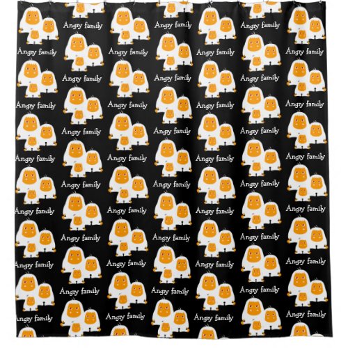 Angry family Monkeys design T_Shirt Bath Mat Shower Curtain