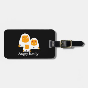 Angry family Monkeys design T-Shirt Luggage Tag