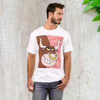 Angry Fierce Bull Mascot with Nose Ring 