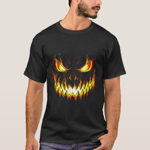 Angry Flame Pumpkin Halloween Costume Men Women T-Shirt