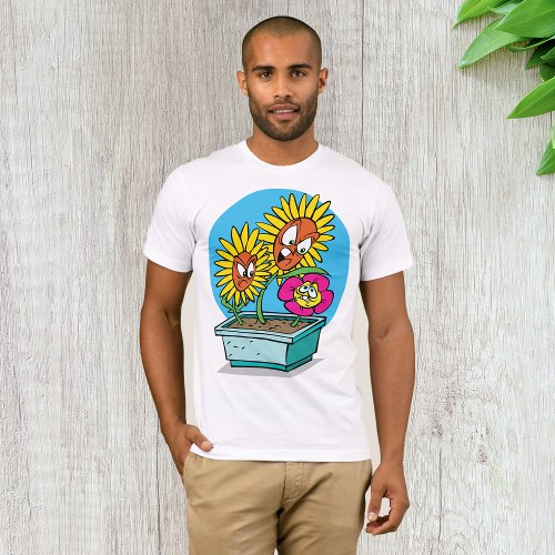 Angry Flowers Mens T_Shirt