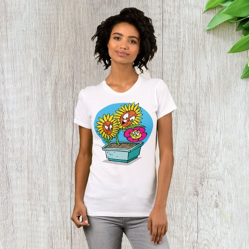 Angry Flowers Womens T_Shirt