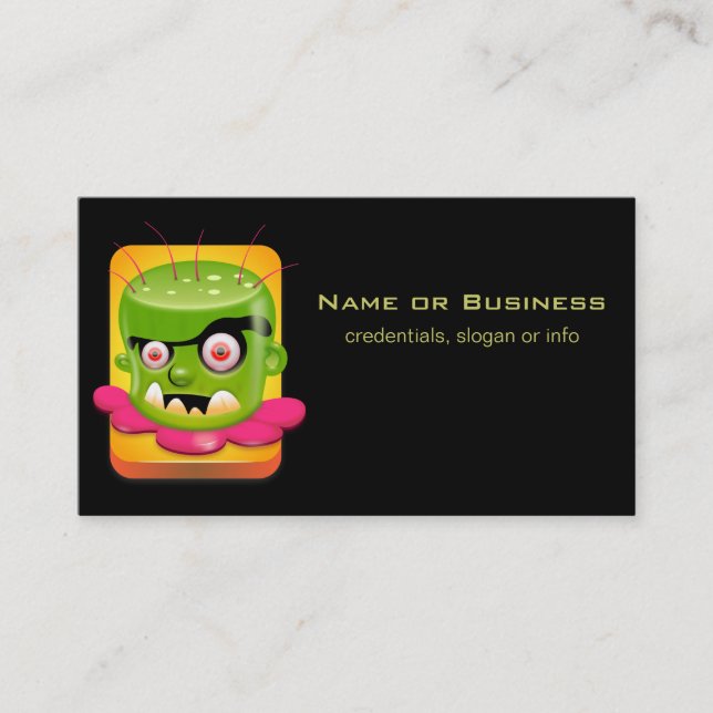 Angry Frankenstein Business Card (Front)