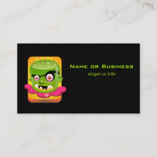 Angry Frankenstein Cartoon Business Card