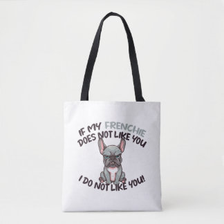 Angry Frenchie (Merle) - Unique Design Tote Bag
