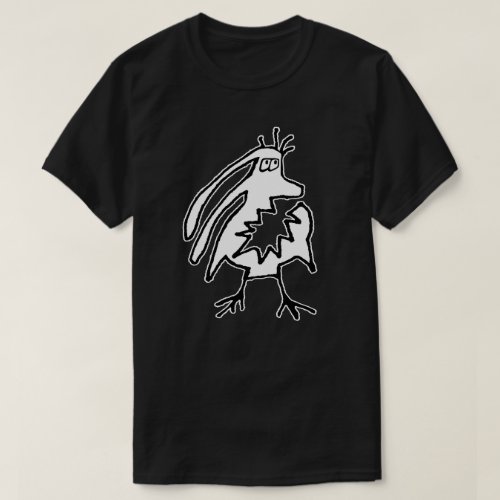 Angry funny creature monster drawing T_Shirt