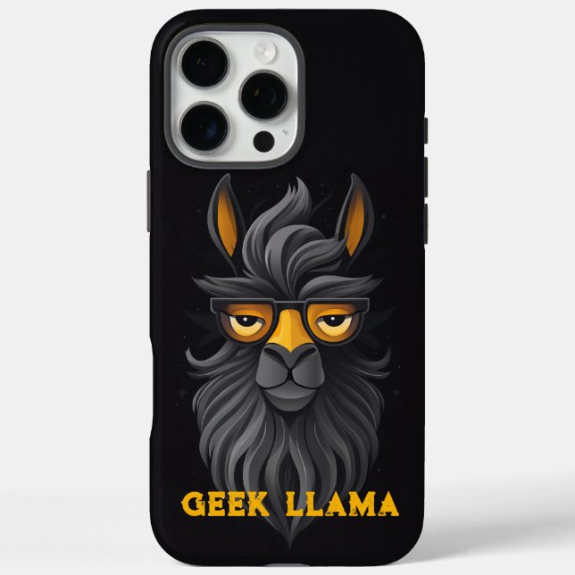 Angry Geek Llama Black Case-Mate iPhone Case (Back)