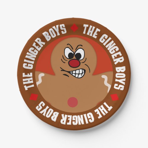 Angry Gingerbread Man Cookie Paper Plates