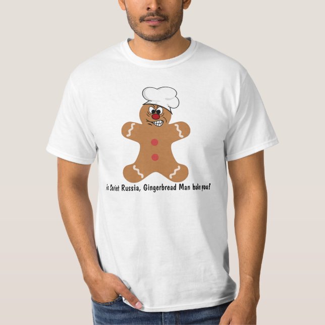 Angry Gingerbread Man Cookie T-Shirt (Front)