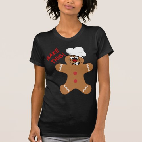 Angry Gingerbread Man Cookie T_Shirt