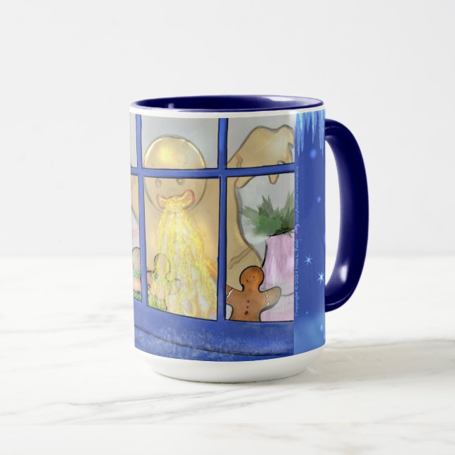 Angry Gingerbread Man Mug – Holiday Tale (Front Right)