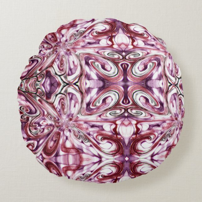 Angry Girl Round Pillow (Front)