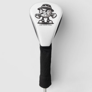 Angry Golfer Driver Cover, White Golf Head Cover