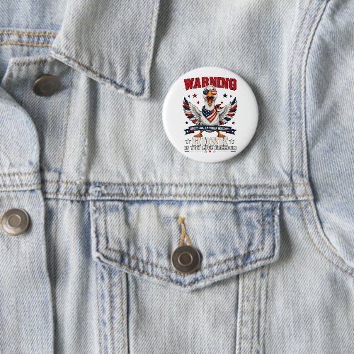 Angry Goose 4th of July Button