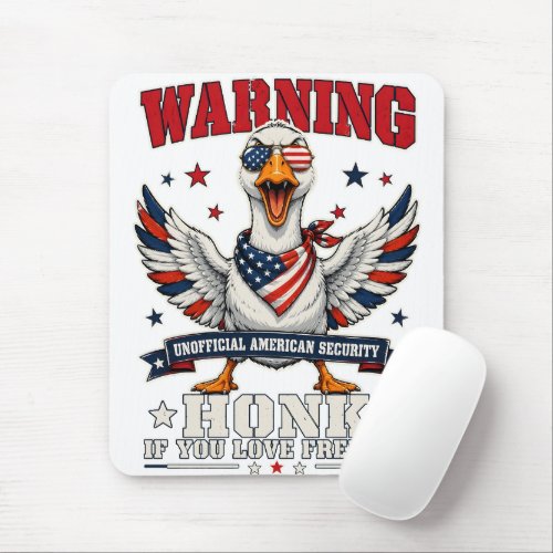 Angry Goose 4th of July Mouse Pad