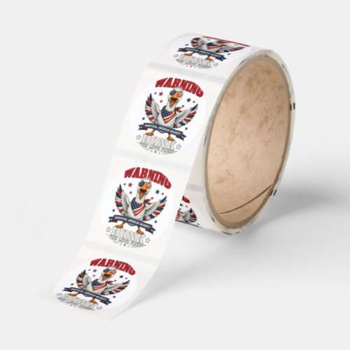 Angry Goose 4th of July Sticker