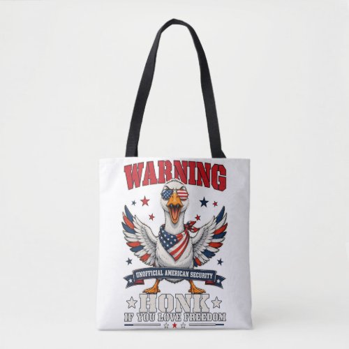 Angry Goose 4th of July Tote Bag