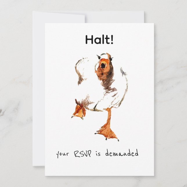 Angry Goose Invite (Front)