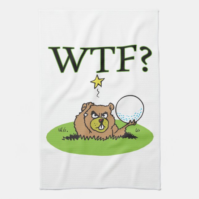 Angry Gopher Kitchen Towel (Vertical)