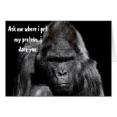 Angry Gorilla Ask Me Protein Vegan Funny Humor (Front Horizontal)