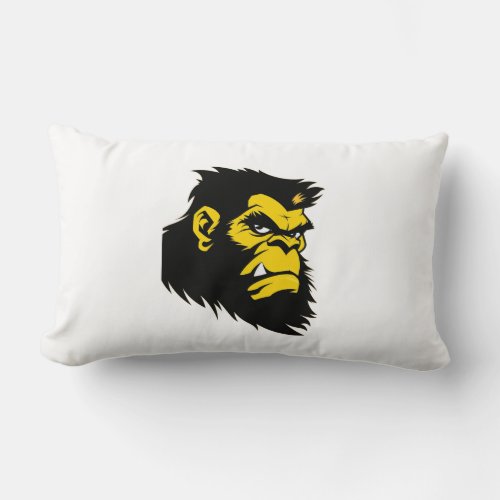 Angry gorilla lumbar pillow