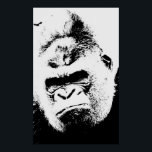 Angry Gorilla Pop Art Poster<br><div class="desc">Wild Animal Artworks and Images - Angry Gorilla Face</div>