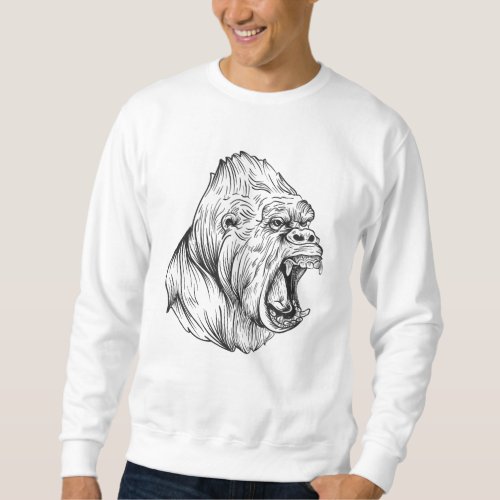 Angry gorilla sweatshirt
