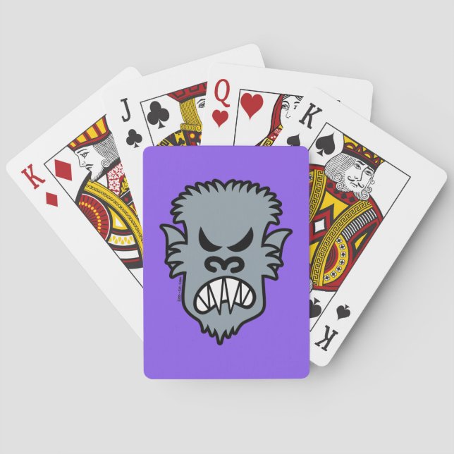 Angry Halloween Werewolf Poker Cards (Back)