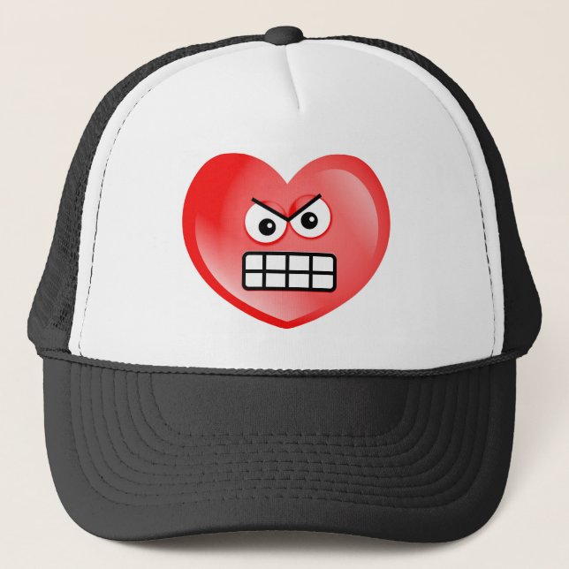 Angry Heart Trucker Hat (Front)