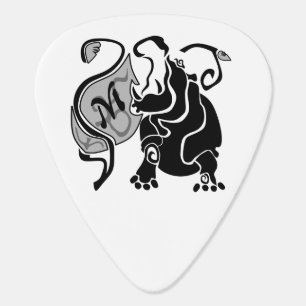 Angry Hippo Monogram Guitar Pick