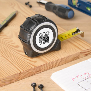 Angry Hippo Monogram Tape Measure