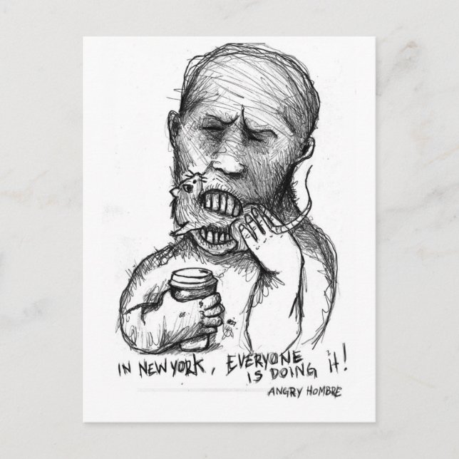 Angry Hombre: Rats Postcard (Front)