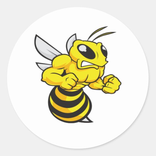 angry honey beesFunny gift idea Classic Round Sticker