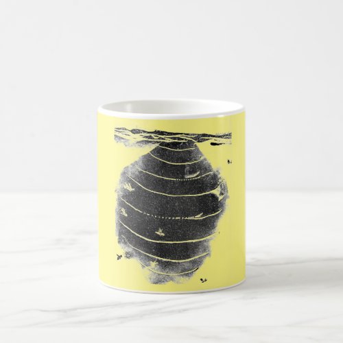 Angry hornet bee insect swarm coffee mug