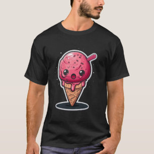 Angry Ice Cream Cone With Knive Grimly Icecream So T-Shirt