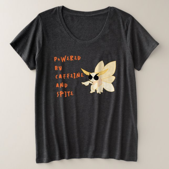 Angry Imperial Moth Caffeine & Spite Meme Shirt (Design Front)