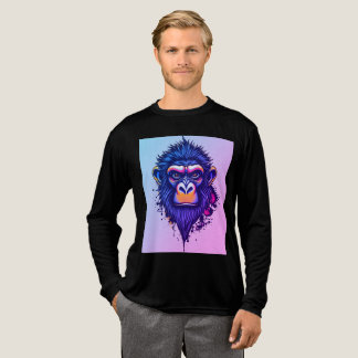 Angry Ink Monkey – Color Splash Graffiti Animal Ar Tri-Blend Shirt