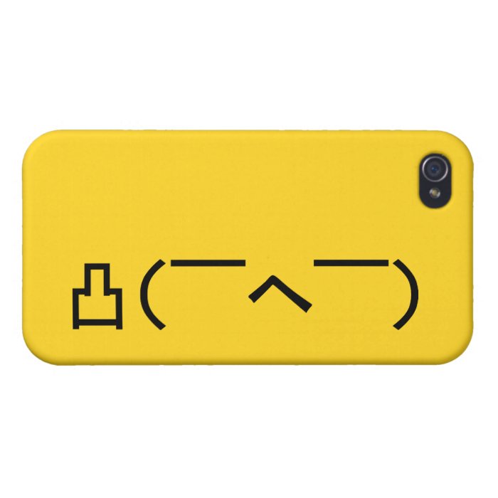 Angry Emoticon Japanese Kaomoji Cover For iPhone 4