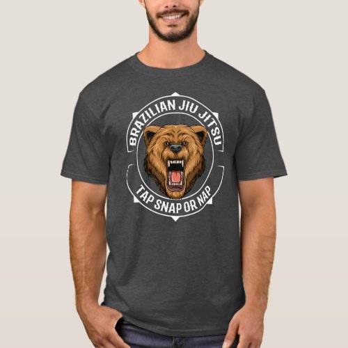 Angry Jiu Jitsu Bear Brazilian Jiu Jitsu BJJ T_Shirt