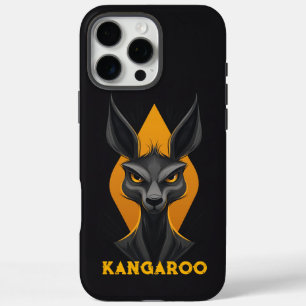 Angry Kangaroo Black iPhone 16 Pro Max Case