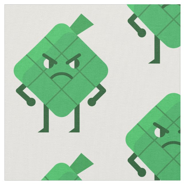 angry Ketupat fabric (Close Up)