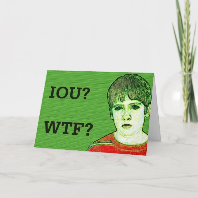 angry kid holiday card (Front)