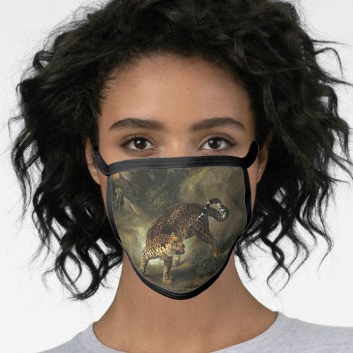 Angry Leopard Wild Animal Jean_Baptiste Oudry Face Mask