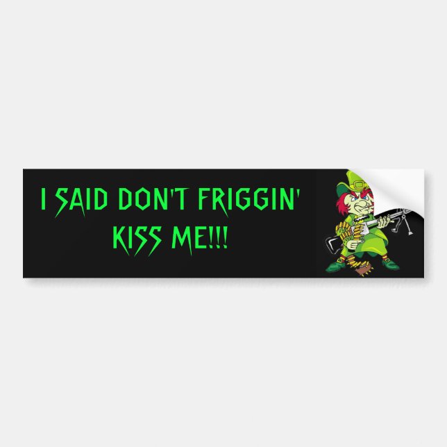 Angry Leprechaun Bumper Sticker | Zazzle